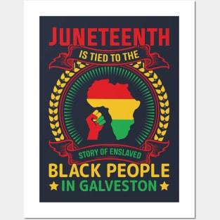 JUNETEENTH GALVESTON Posters and Art